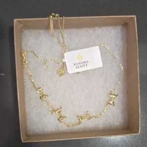 Kendra Scott Gold Bow Necklace